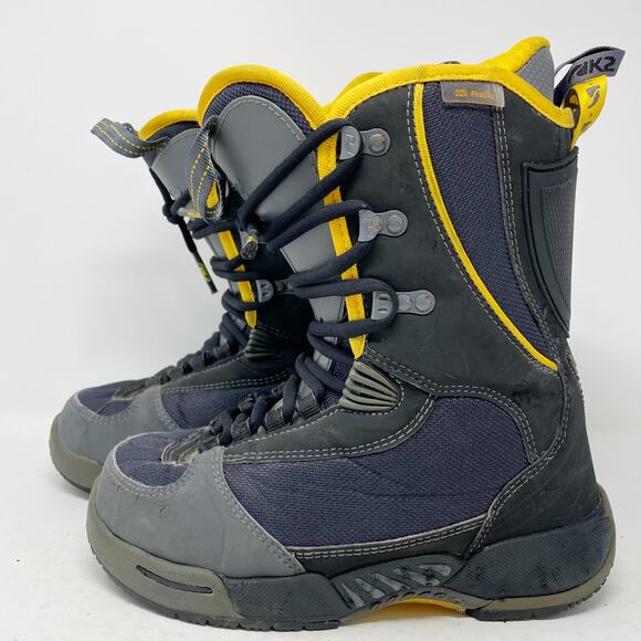 K2 SureFit Firebird Snowboard Boots Mens Size 5 Grey Yellow